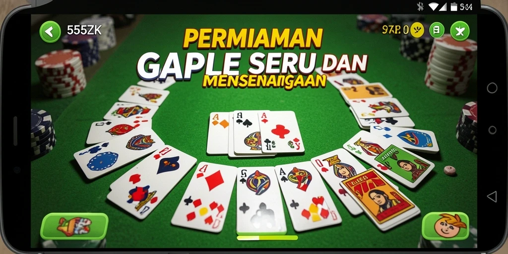 Screenshot dari gameplay Gaple yang menarik dan seru.
