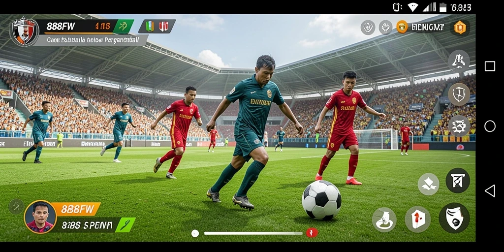 Tampilan gameplay 888FW yang menarik dan dinamis di lapangan.