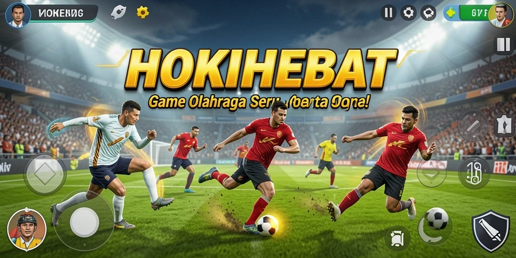 Screenshot utama HOKIHEBAT menampilkan gameplay olahraga yang menarik.