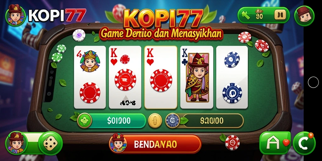 Tampilan gameplay KOPI77 yang menarik dan interaktif.