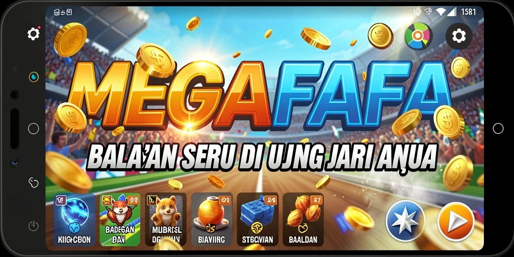 Gameplay MEGAFAFA yang mendebarkan di lintasan balap.