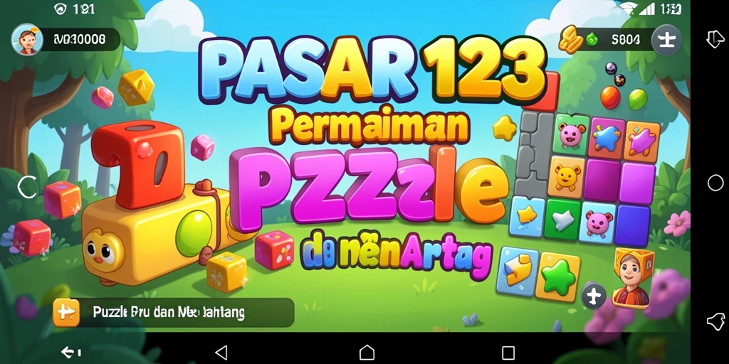 Tangkapan layar utama PASAR123 menampilkan gameplay penuh tantangan.