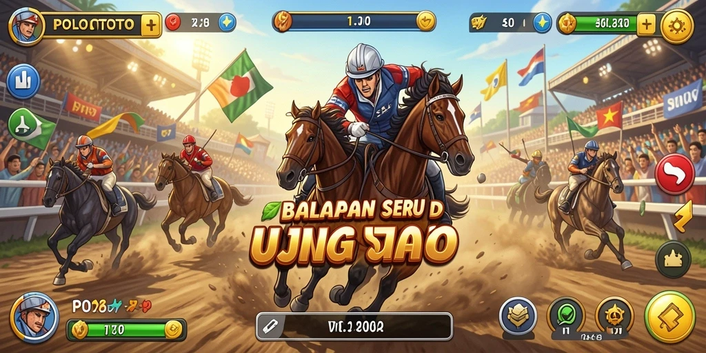 Gameplay balapan seru di POLOTOTO dengan mobil cepat.