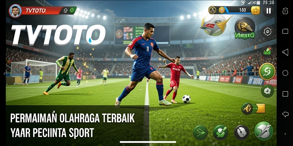Tampilan gameplay <strong>TVTOTO</strong> yang mendebarkan dalam pertandingan olahraga.